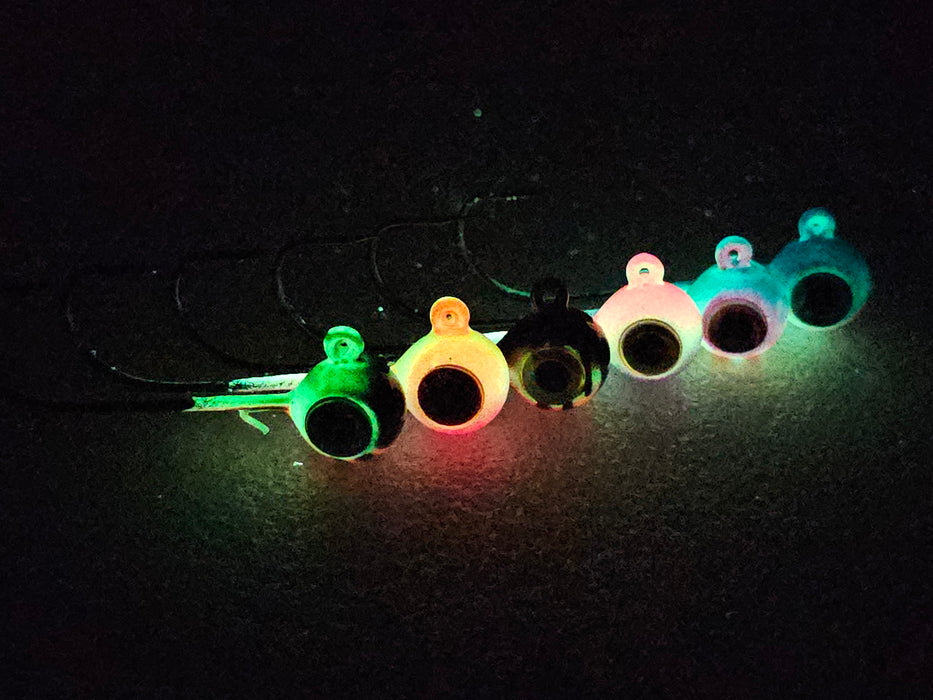 Walleye Hawgerz Omega Glow Jig Sets