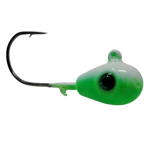 UV Bomb Green - 2 Pack - Walleye and Pike Jigs — High Caliber Lures