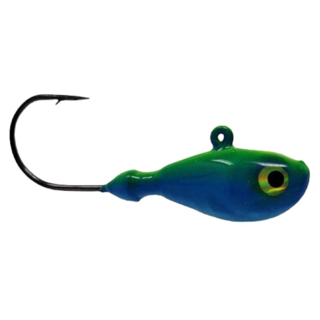 UV Bomb Blue - 2 Pack - Walleye and Pike Jigs — High Caliber Lures