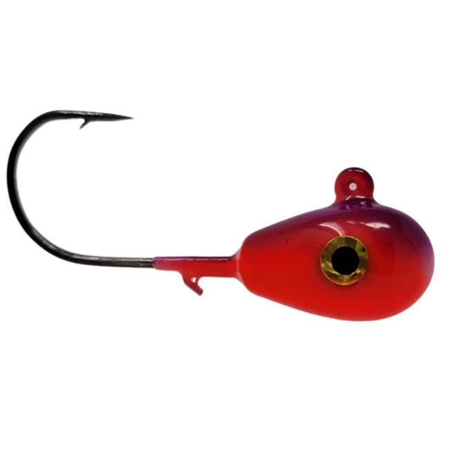 UV Bomb Red - 2 Pack - Walleye and Pike Jigs