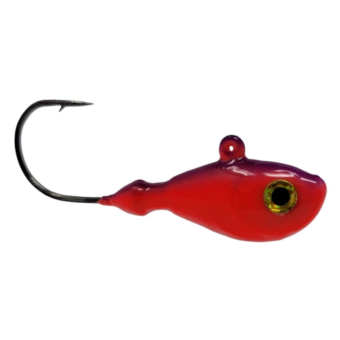 UV Bomb Red - 2 Pack - Walleye and Pike Jigs