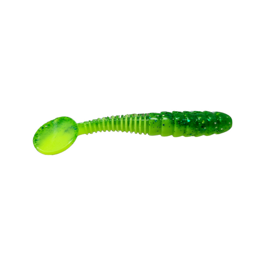 Walleye Vision Inferno Glow 3.8 inch Swimbaits! These highly UV reflective soft baits have a terrific action that plays on a walleye's three main senses; hear it, feel it & see it. Walleye Vision is a paddle tail Swimbait thar glows in the dark. They are available in 8 angler-proven fish-catching colours and have a strong Glow added to make them highly effective!