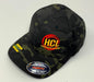 black camouflage flex fit hat small/medium or large/extra large 